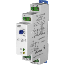 Реле контроля фаз ЕЛ-12М-15 400В 50Гц 1модуль DIN-рейка