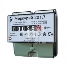 Счетчик электроэнергии Меркурий 201.7 однофазный однотарифный, 5(60), кл.точ. 1.0, D, ЭМОУ. (201.7)